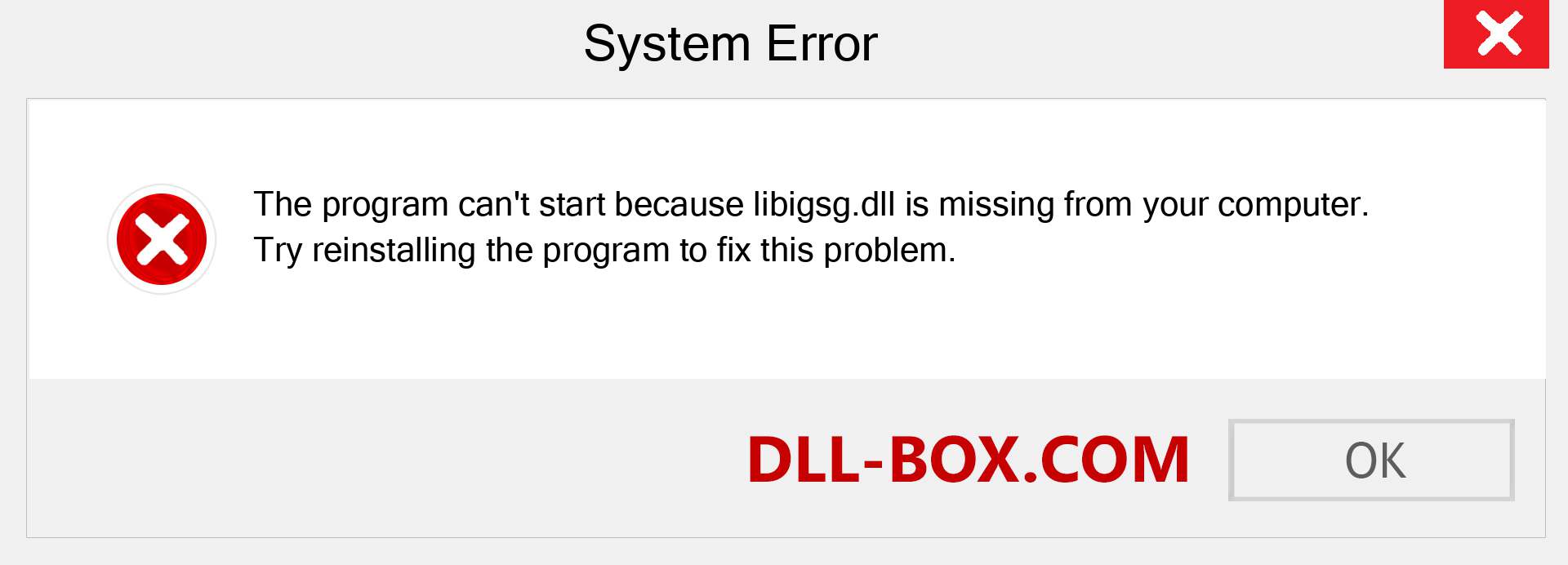  libigsg.dll file is missing?. Download for Windows 7, 8, 10 - Fix  libigsg dll Missing Error on Windows, photos, images